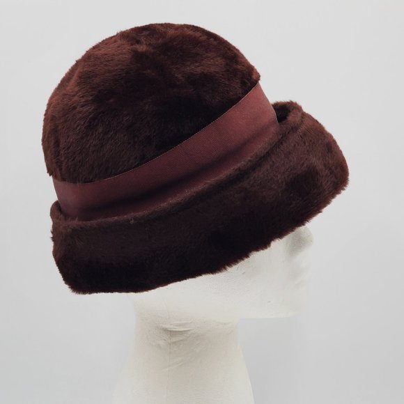 Amy New York Faux Fur & Wool Cloche main image 10